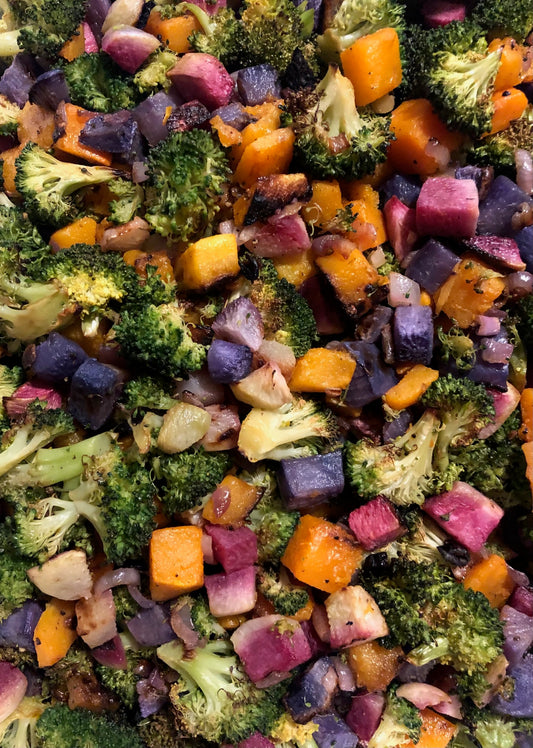 bulk roasted rainbow vegetables