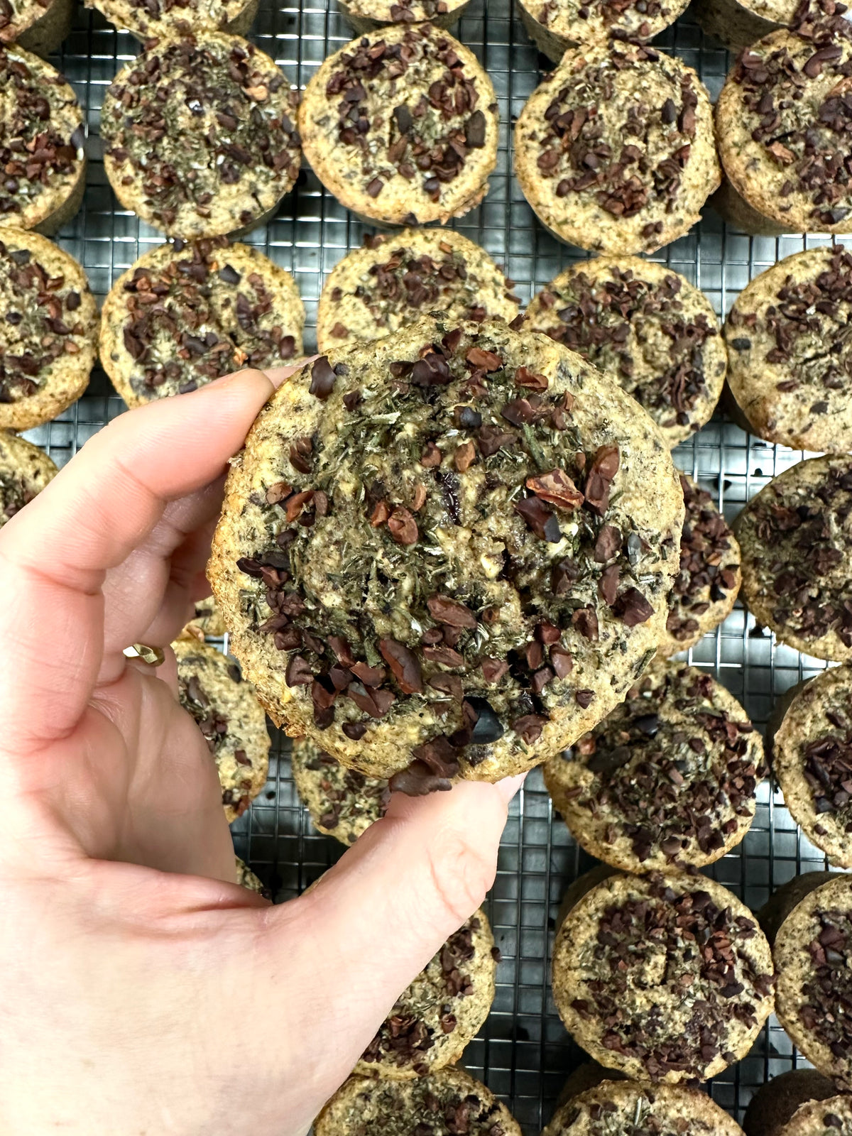 chocolate rosemary muffins