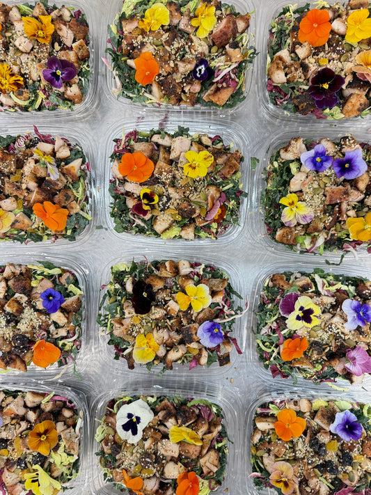 shredded caesar with charred chicken