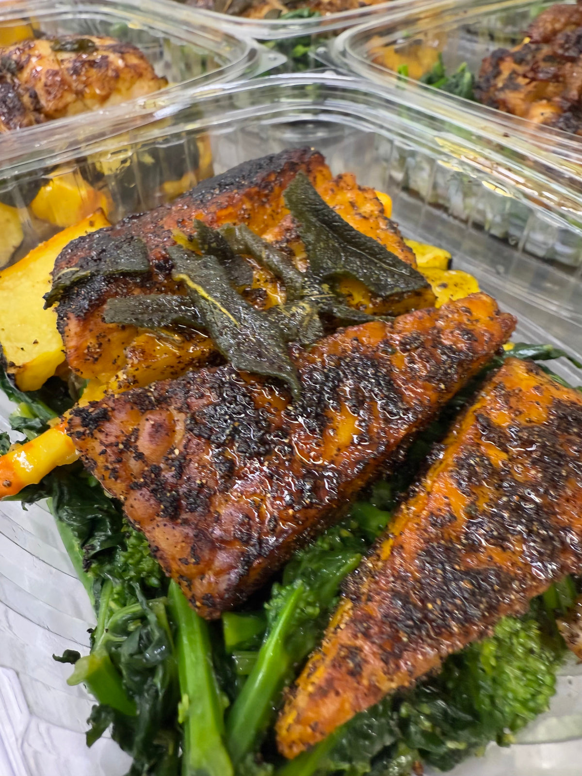brown butter sage skillet tempeh with winter squash + rainbow chard