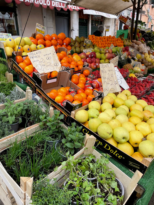 maple dijon tempeh with roasted cauliflower + fingerling potatoes
