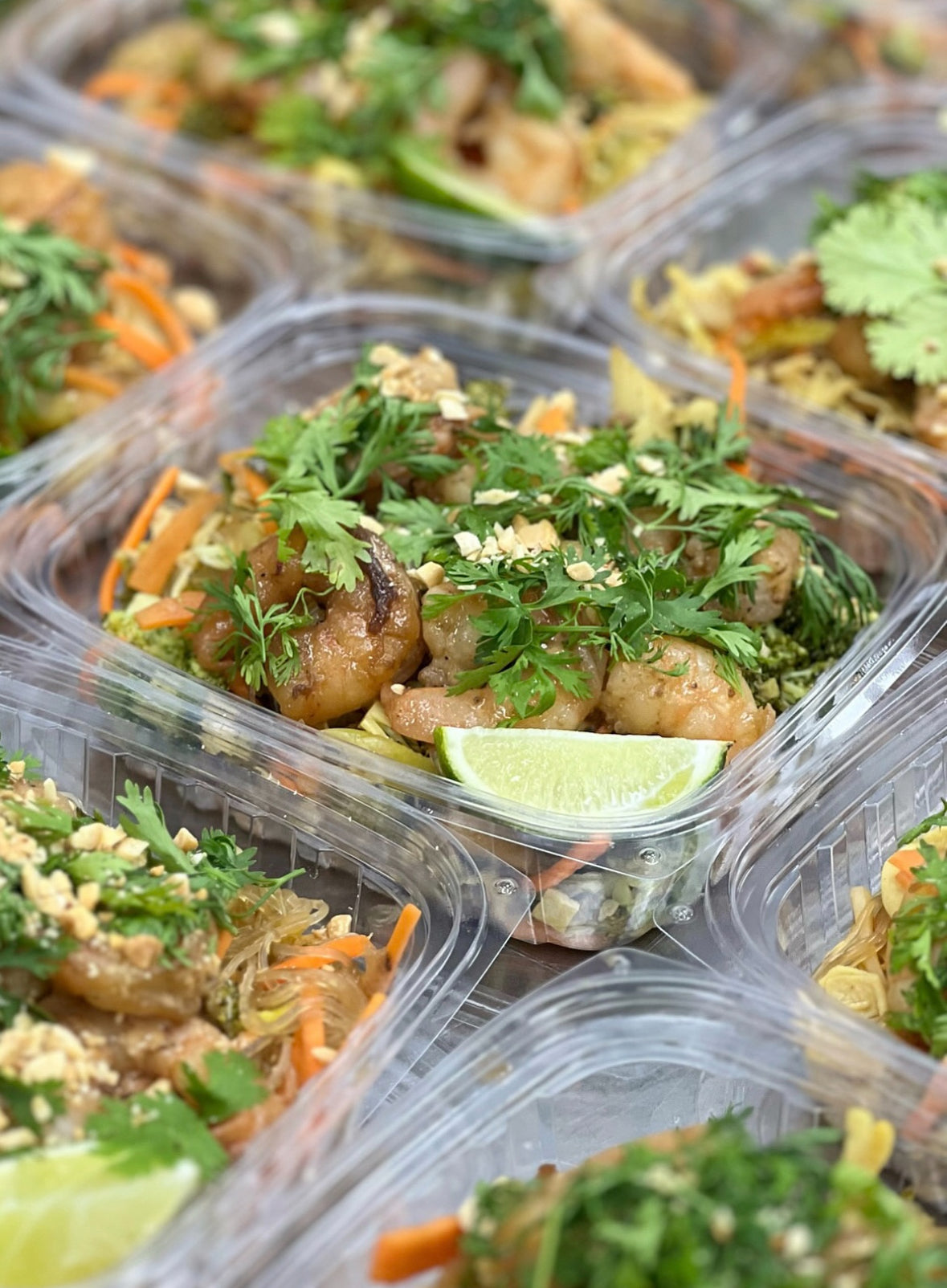 kelp noodle pad thai with wild shrimp
