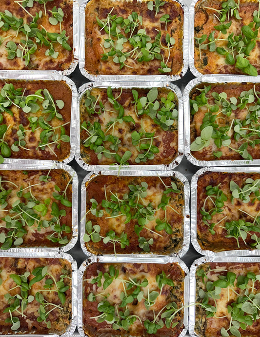 vegetarian lasagna with tre fromaggi